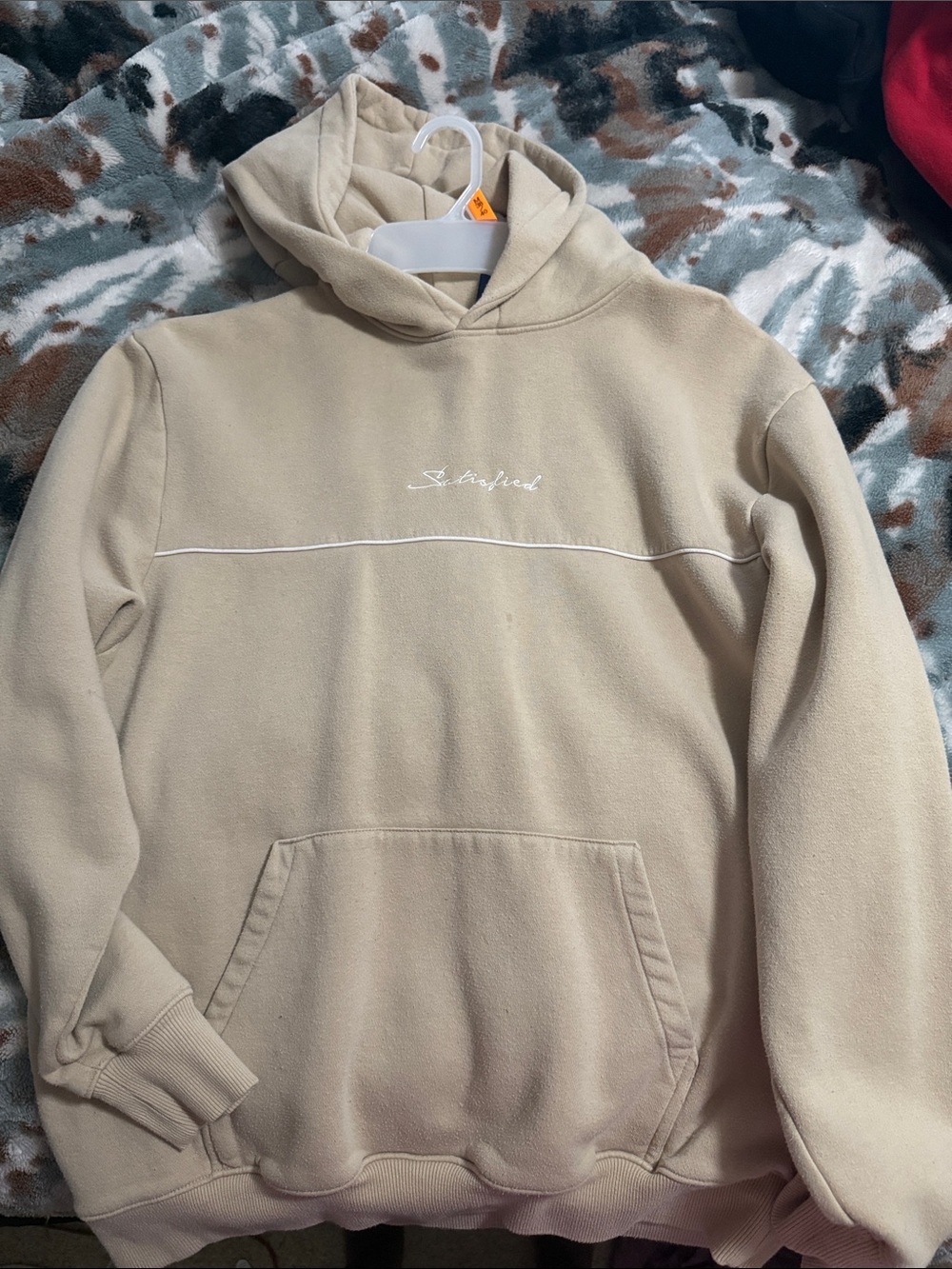 Divided Beige Pullover Hoodie